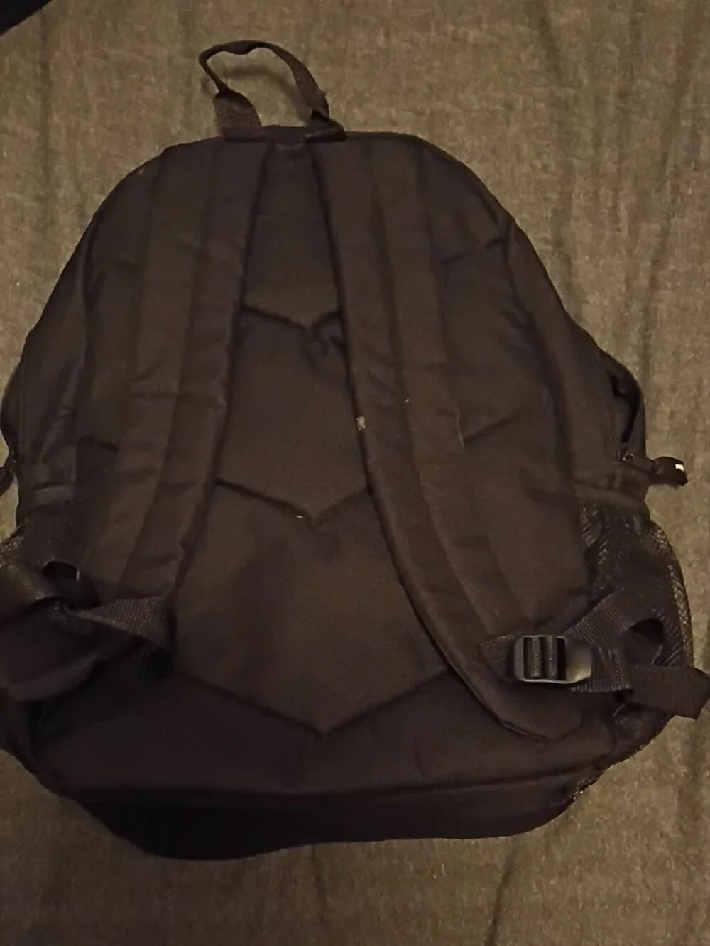 Men's Black and Cream Backpack with Front Organizer